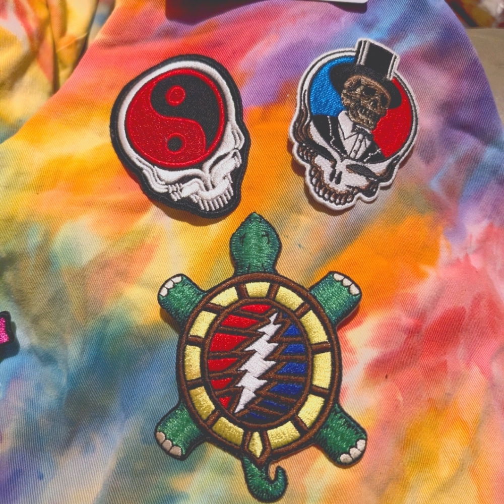 Grateful Dead Patches, 2 SYF + Terrapin patch, Stealie patches, 3 Grateful Dead
